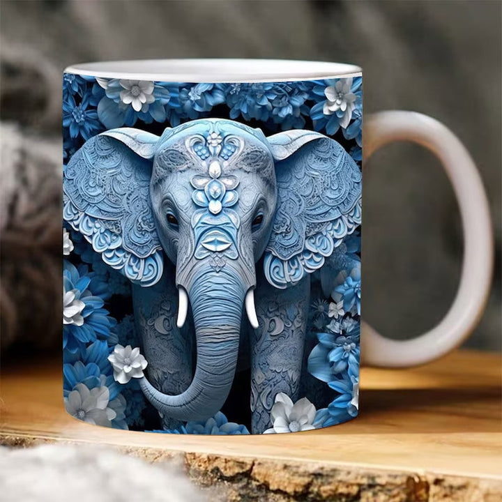 3D Elefant Blomkrus