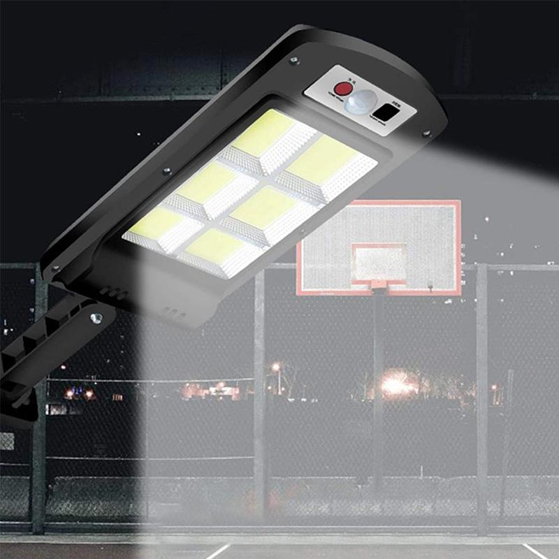 200W Utomhus Solar LED Lampa med Fjärrkontroll, Rörelse- och Skymningssensor