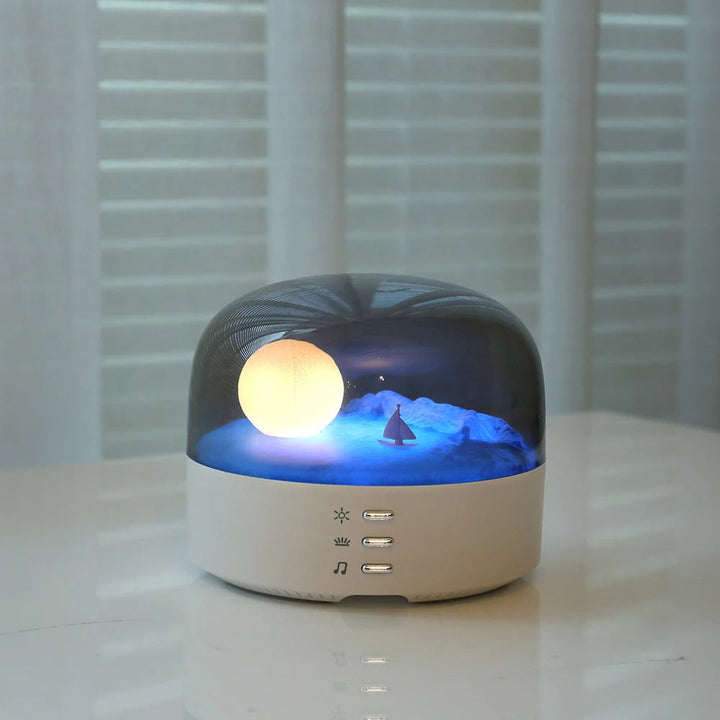 3D Mysterious Moon LED Nattljus Högtalare |