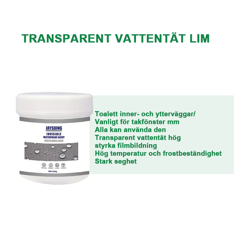 Transparent vattentät beläggning