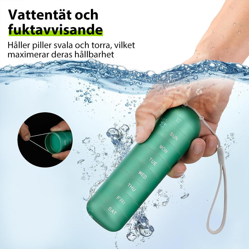 7-Dagars bärbar pillerorganisatör för resor