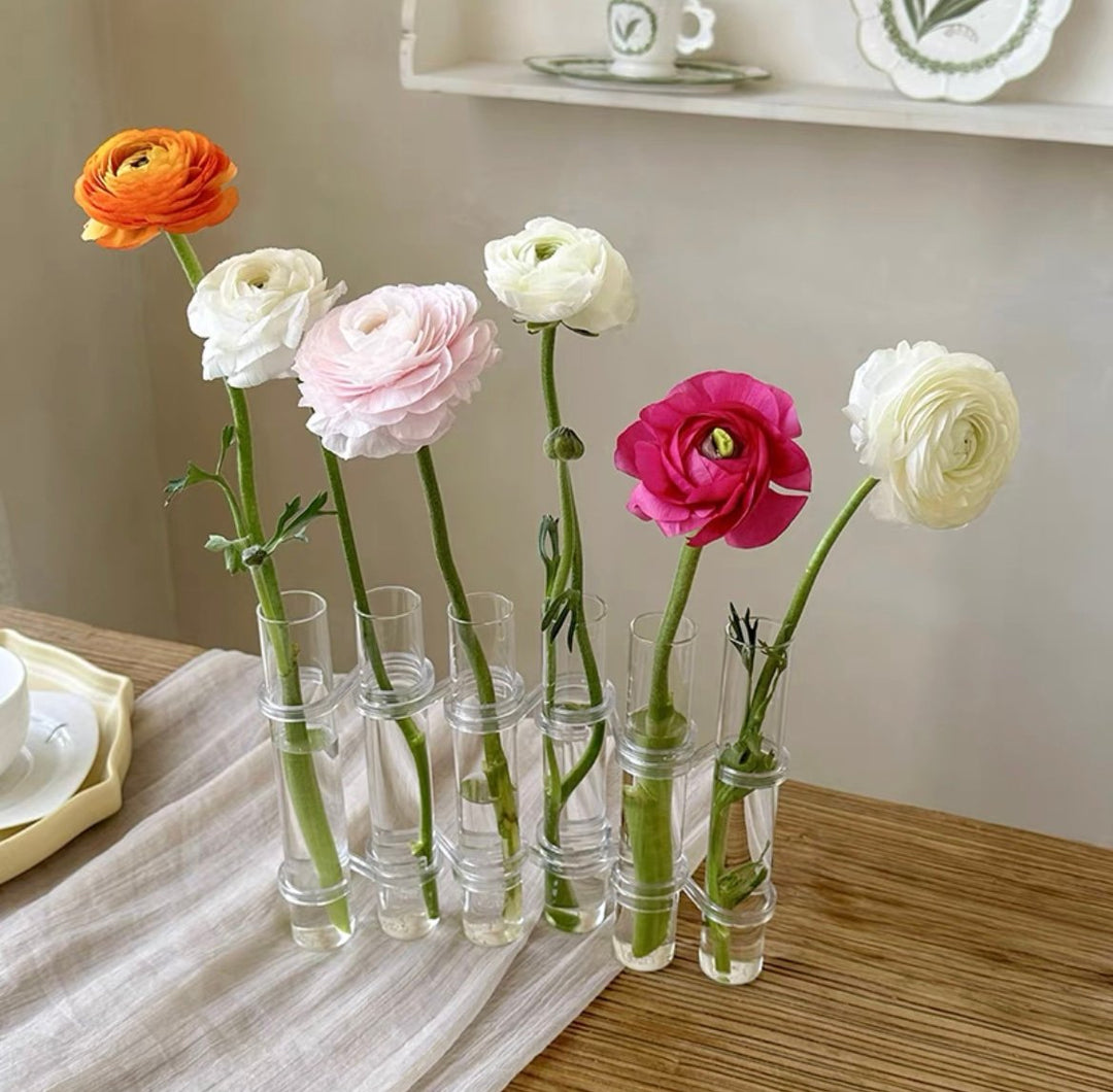 Flexibla Blomvaser med Gångjärn | Modern Glasrörsvas