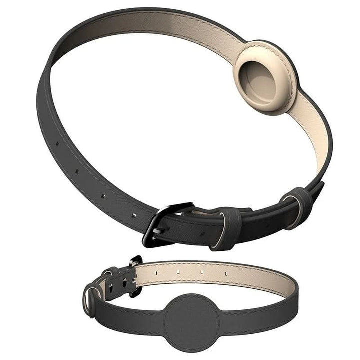Hundhalsband med integrerat AirTag-fäste för säkerhet och stil