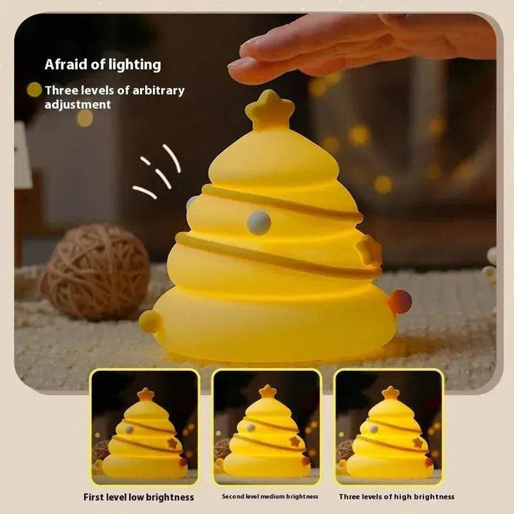 Silicone Christmas Tree Night Lights USB Rechargeable Cute Cartoon Kid Birthday Gifts