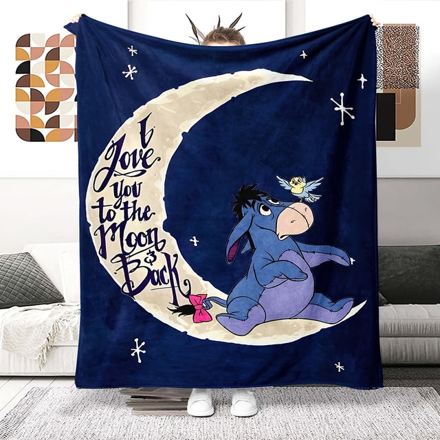 Mjuk fleecefilt med Eeyore-design - Finns i flera storlekar för alla säsonger