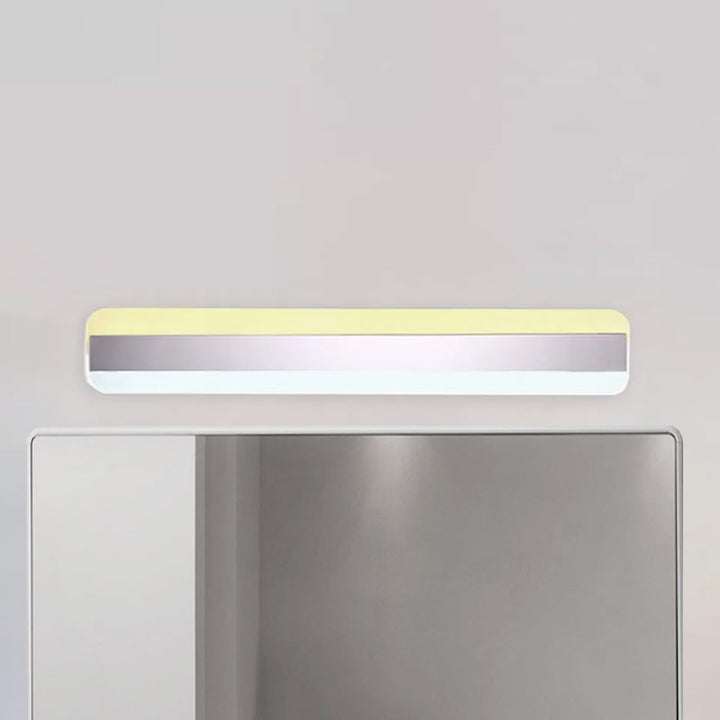 31.5"/39"/47" Bredd linjär sminkspegelbelysning modern akryl LED badrumsbelysning ovanför spegeln med reflektor