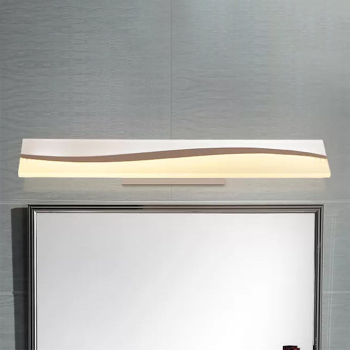 Akryl Rektangulär Makeup Spegel Lampa Enkel 16"/19.5"/23" Bred LED Badlampa över Spegel i Varm/Vit, Vattentålig och Dimtålig
