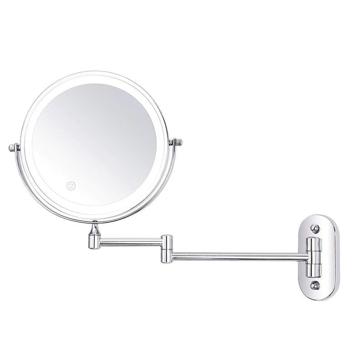 LED Förstoringsspegel | Uppladdningsbar | Kosmetik &amp; Badrum | Krom Silver