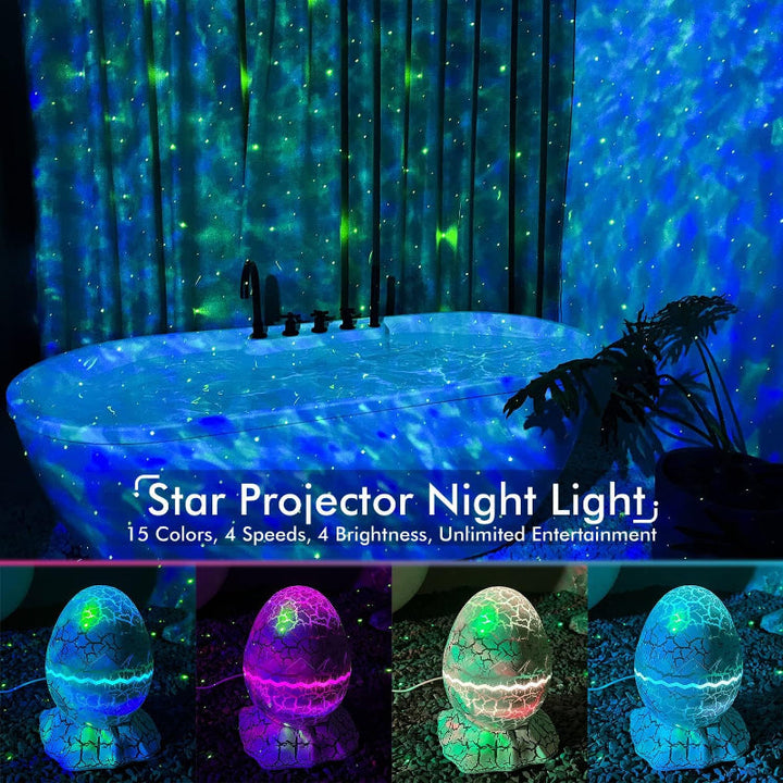 4 i 1 Stjärn- och Galaxprojektor med Bluetooth-högtalare