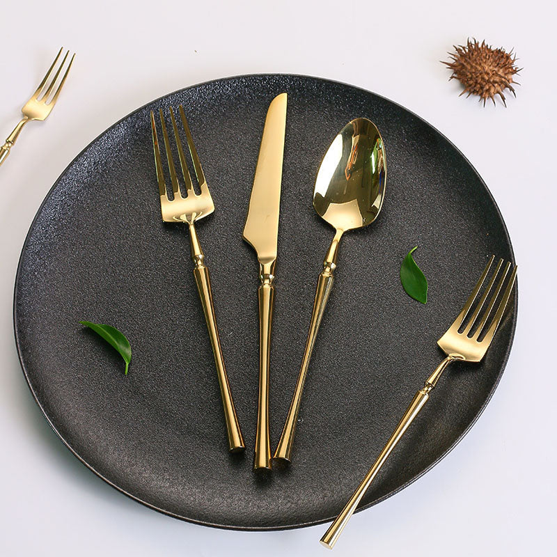 Klassiskt Set i Rostfritt Stål med Eleganta Handtag
