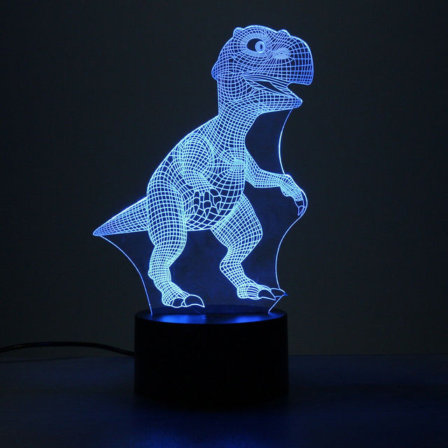 Dinosaurie Nattlampa - 3D Dinosaurie Lampa - T Rex Nattlampa