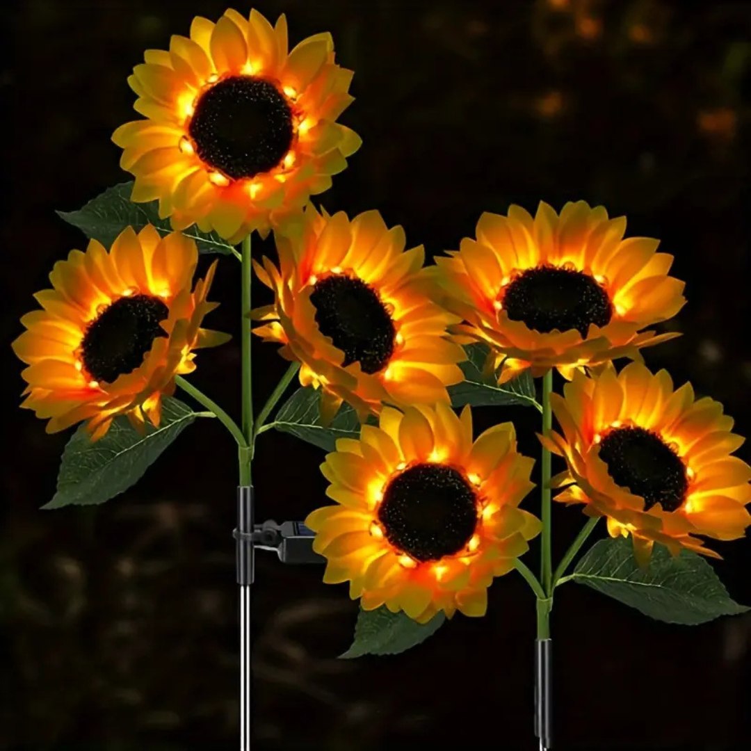 GlowPetal – Solenergi LED Solros Trädgårdsbelysning