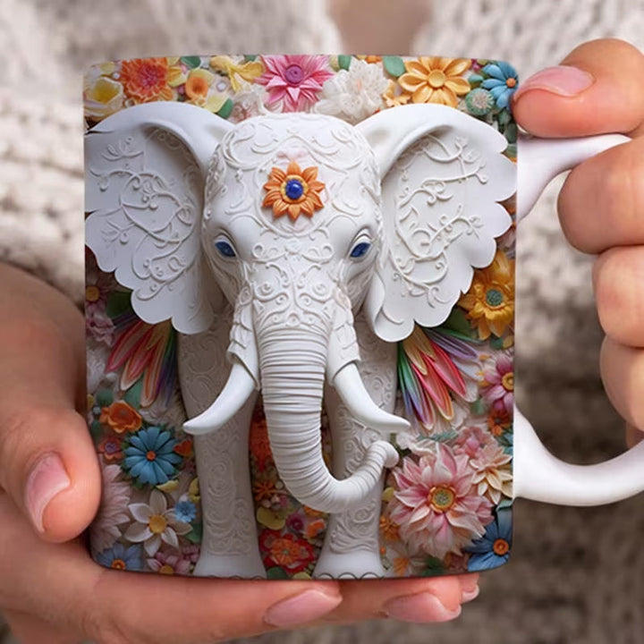 3D Elefant Blomkrus