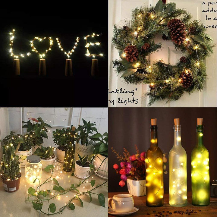 LED Flaska Ljus Kork Natt Ljus DIY Dekor |