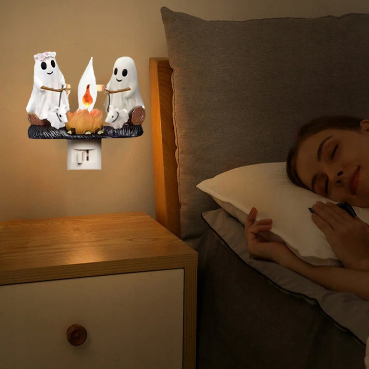 Spökljus med fladdrande nattlampa ️‍