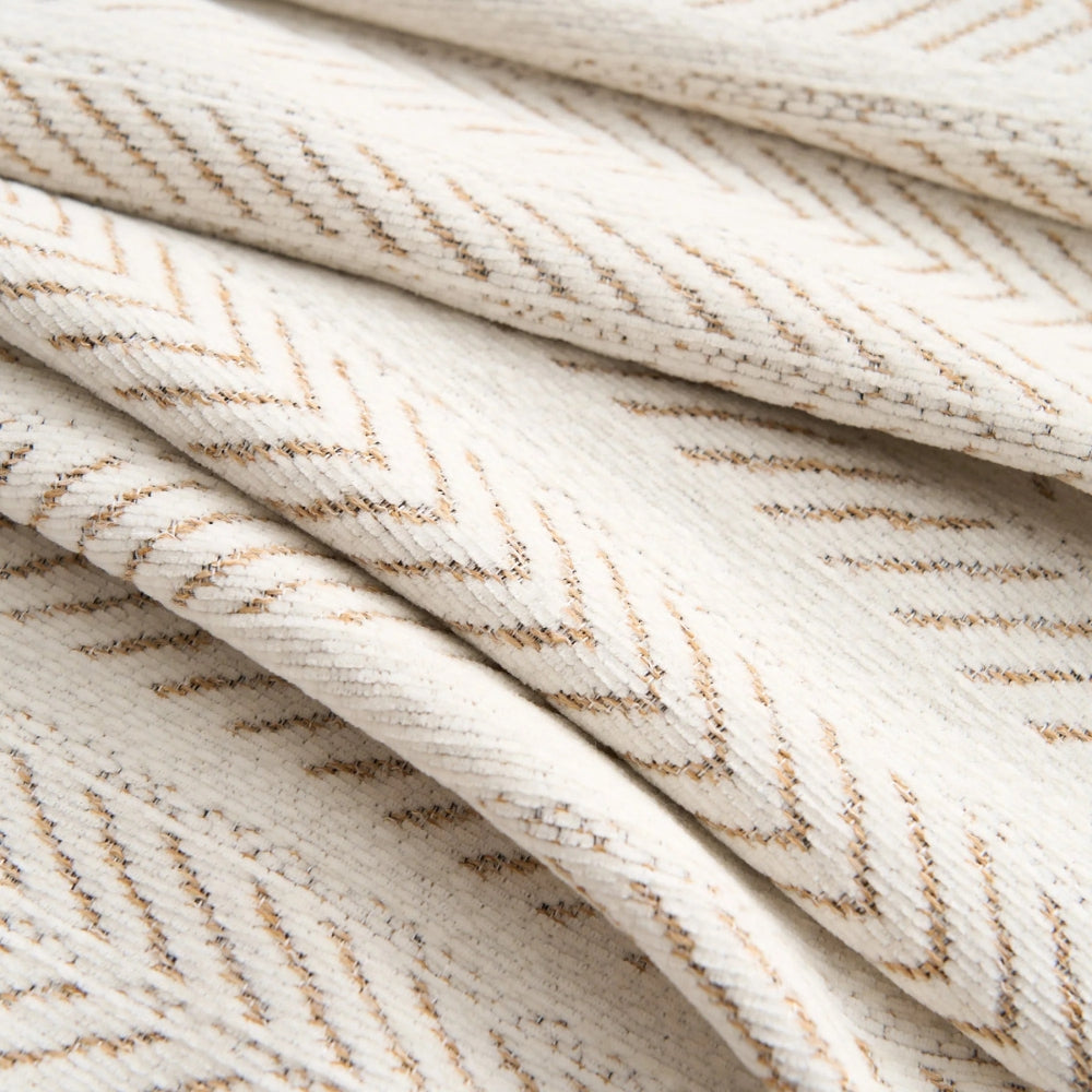 Herringbone Chenille Fringed Sofföverdrag