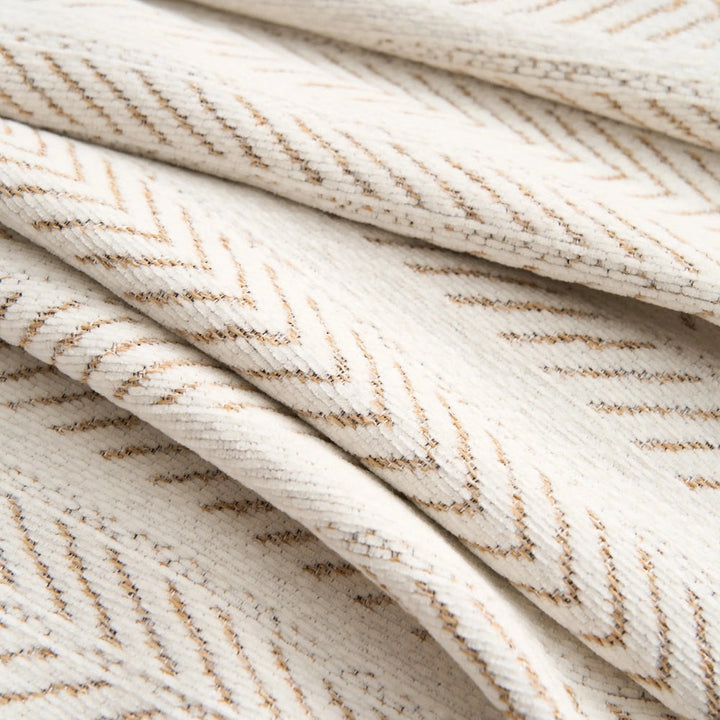Herringbone Chenille Fringed Sofföverdrag
