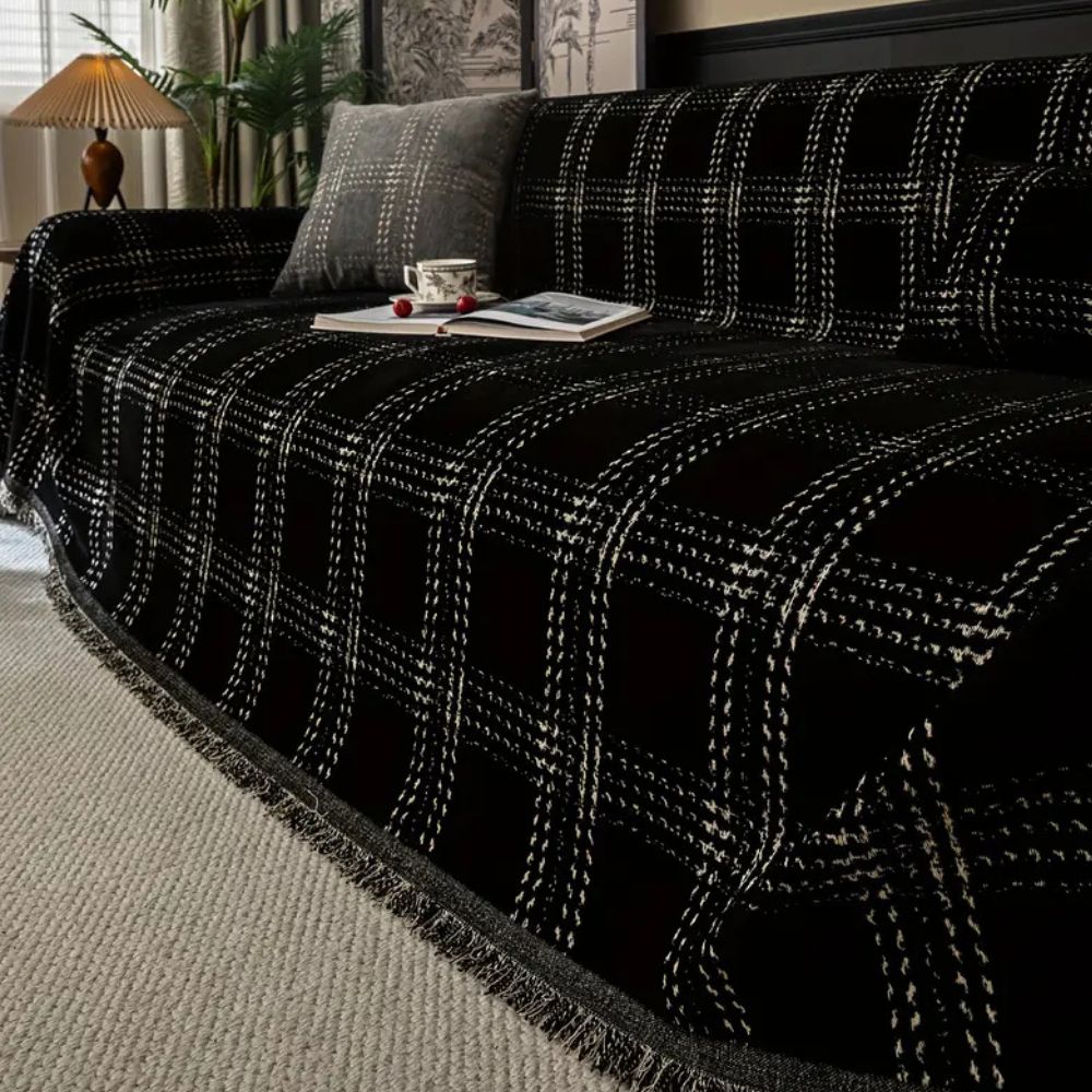 Chesterfield Rutig Sofföverdrag