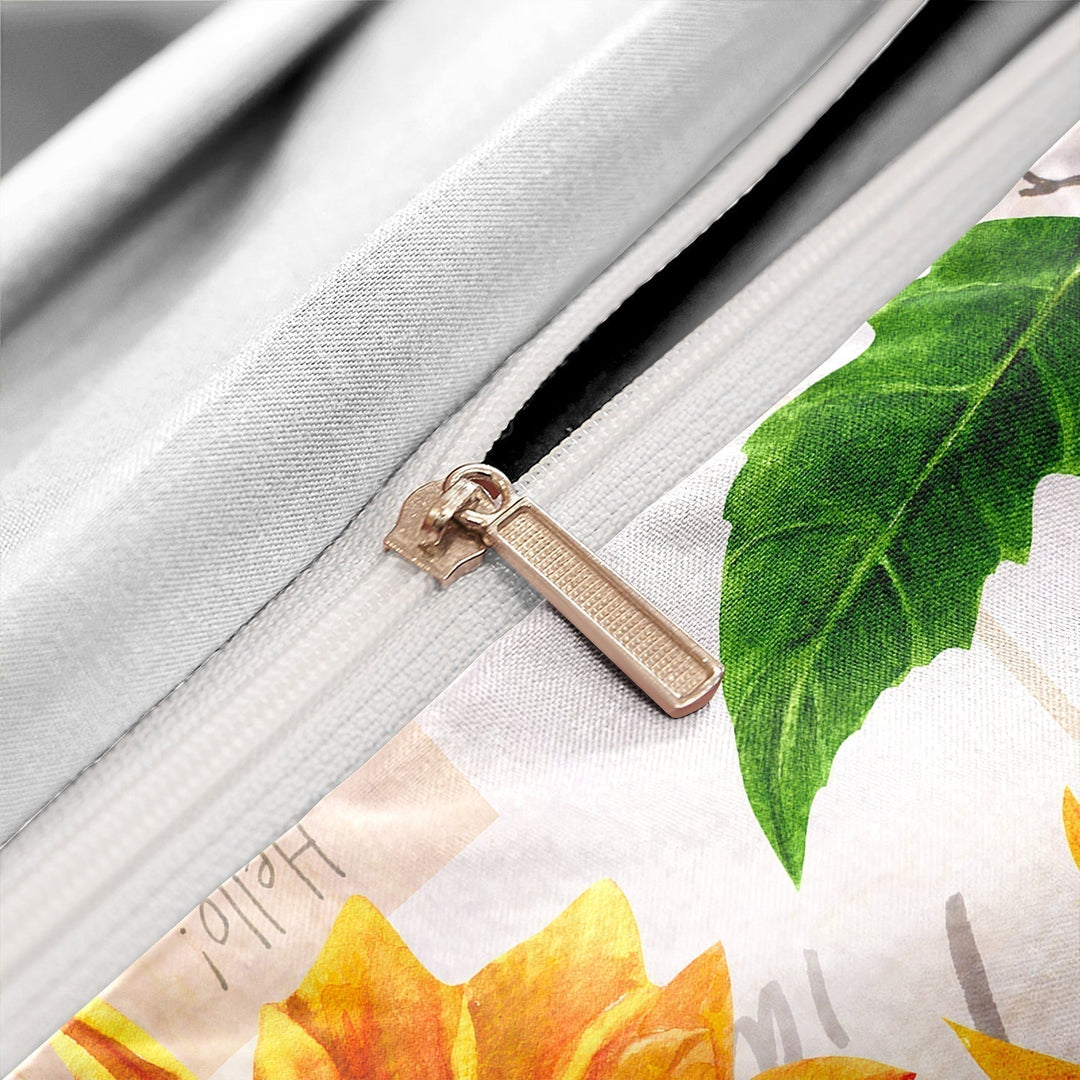 Mjuk Solros Duvet Överdrag – Naturlig Sängrums Förnyelse
