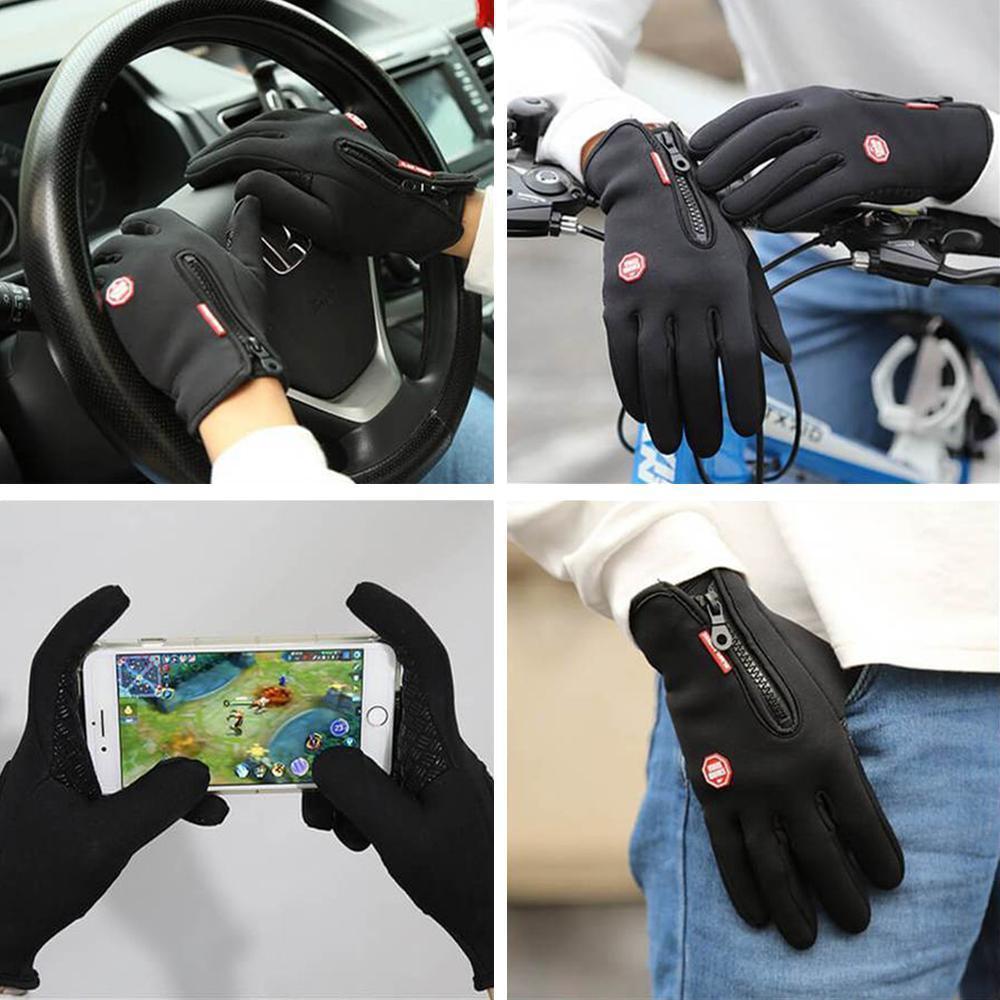 Högkvalitativa, varma, vind- och vattentäta touchscreen-handskar, Unisex
