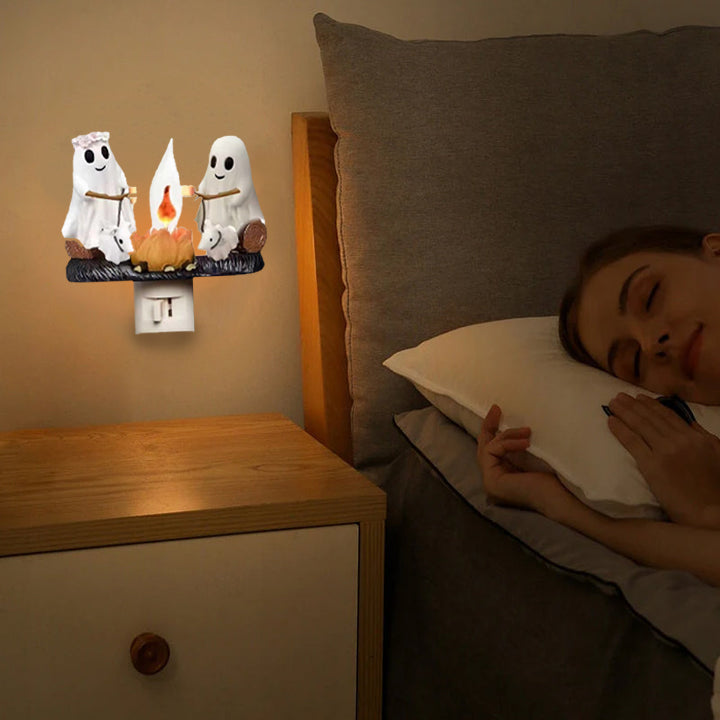 Spökljus med fladdrande nattlampa ️‍
