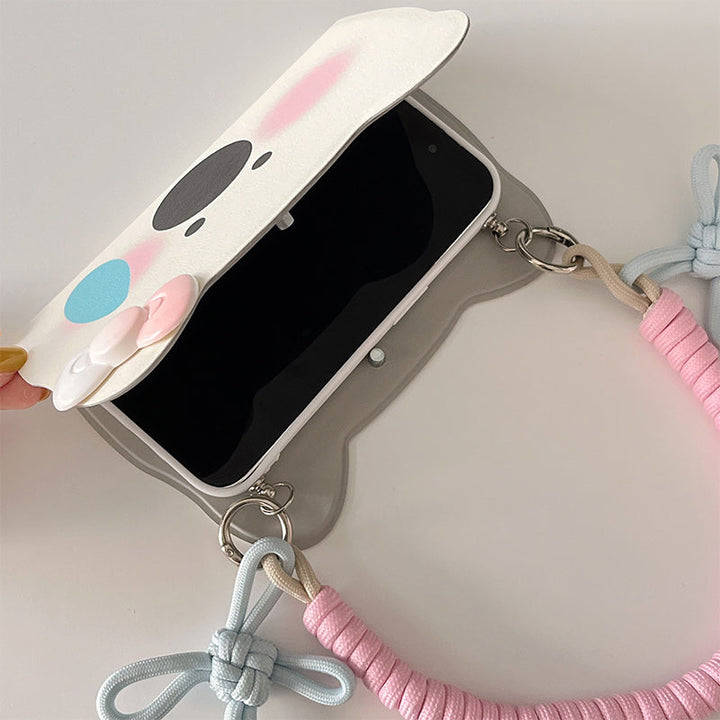 Insta-Style Tecknad Westie Flip-Telefonfodral