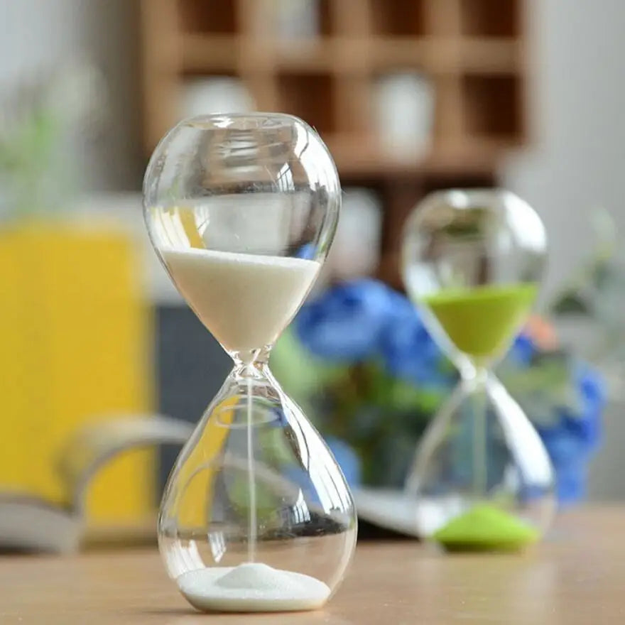 Kreativ transparent timglas av glas