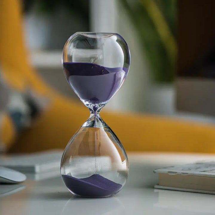 Kreativ transparent timglas av glas