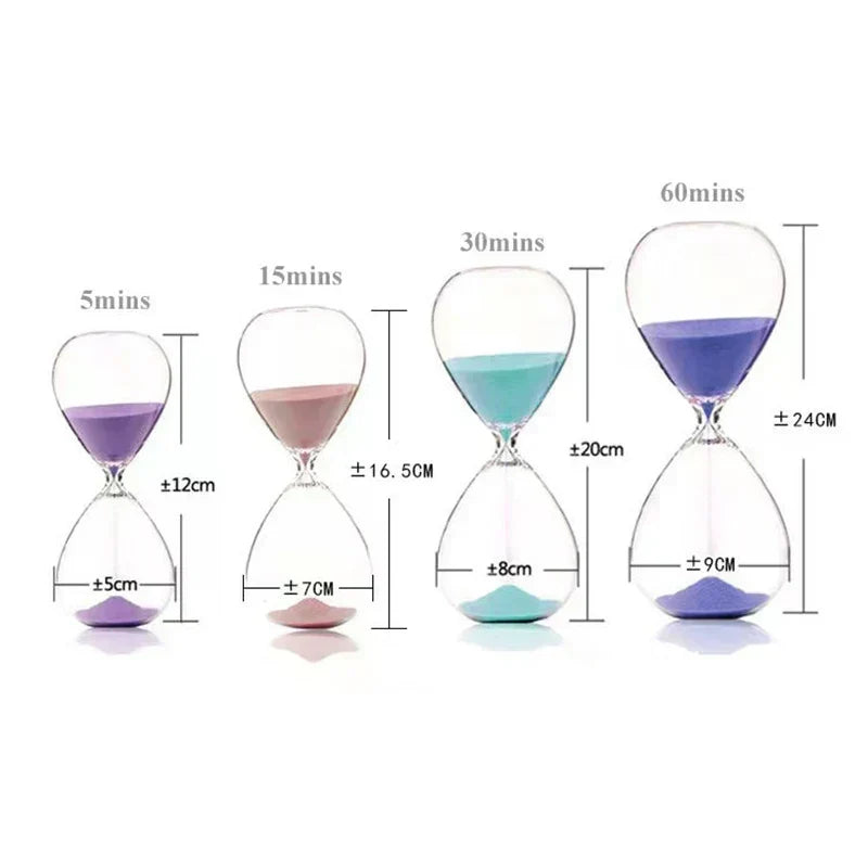 Kreativ transparent timglas av glas