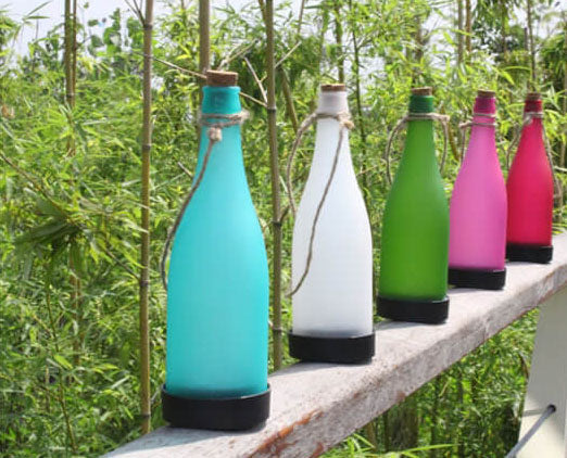 5-delars solcellsvinflaskljus utomhusdekoration plast LED hängande ljus