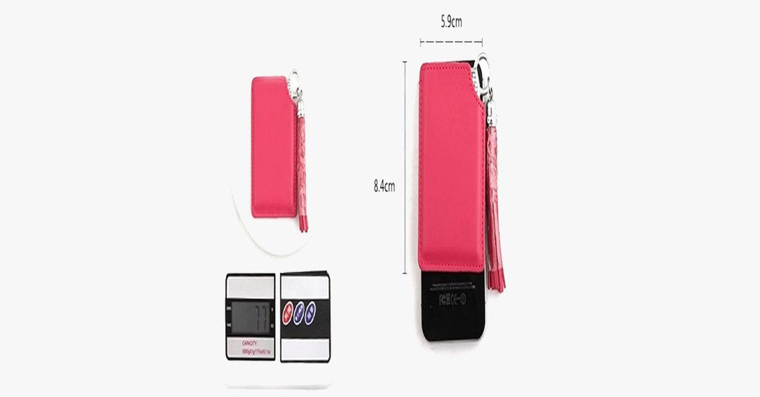 Bärbar Rosa Fickspegel