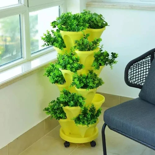 Vertikal Trädgård - PlantStack - Platsbesparande - Grön Gitterlösning