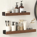 Solid Wood Bathroom Organizer Shelves Without Drilling