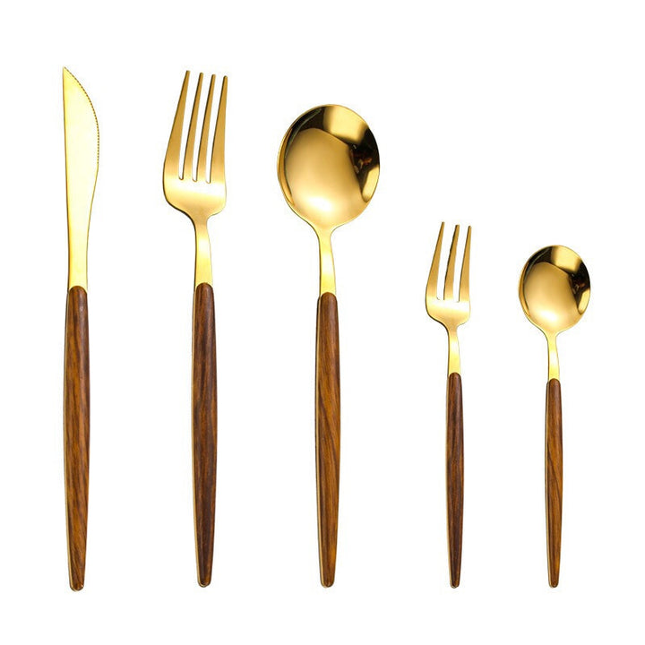 Bestickset med Trähandtag