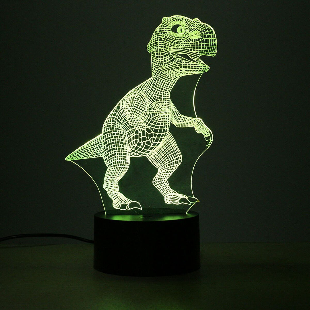 Dinosaurie Nattlampa - 3D Dinosaurie Lampa - T Rex Nattlampa