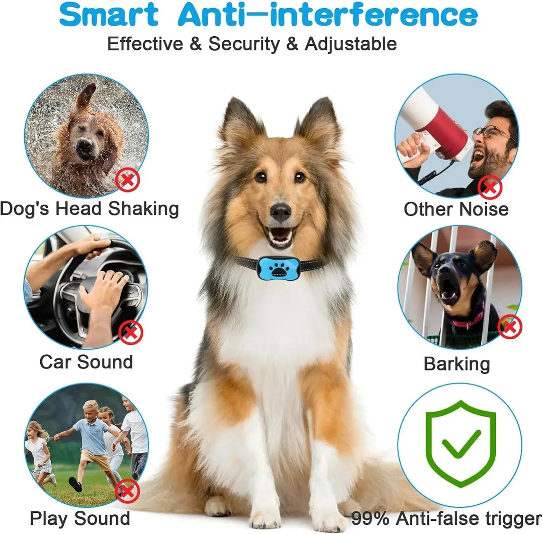Anti-Bark Hundhalsband – Stoppa oönskat skällande med BarkBuddy vibrationsutbildningshalsband för hundar
