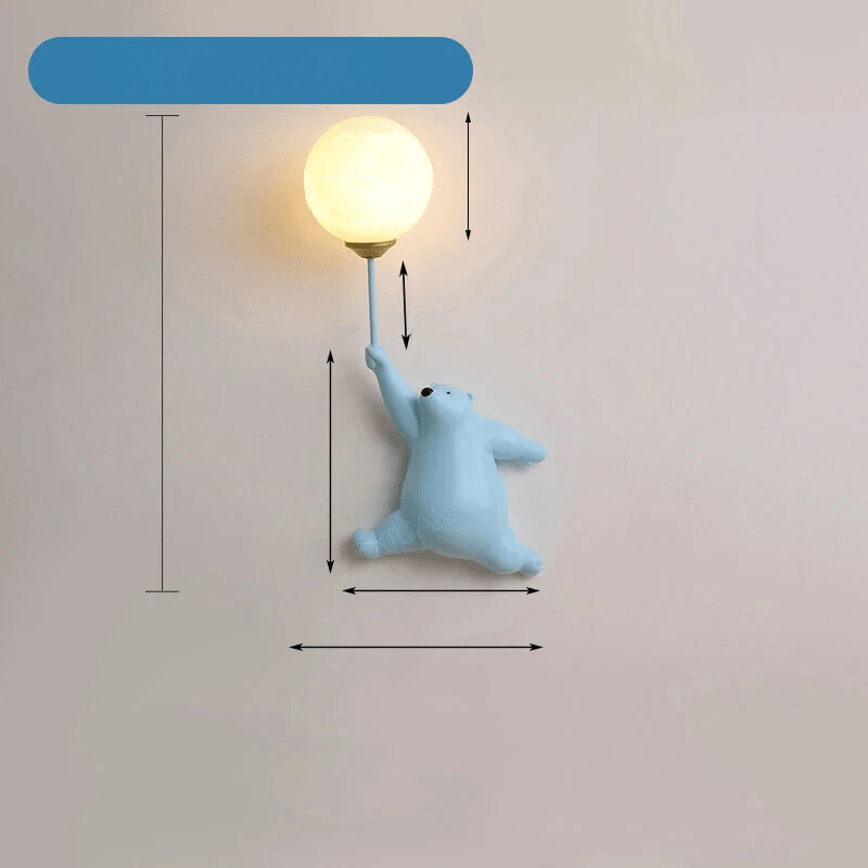 FairyGlow – Tecknad Vägglampa för Barn | Magisk Nattlampa med 3D Måne Design
