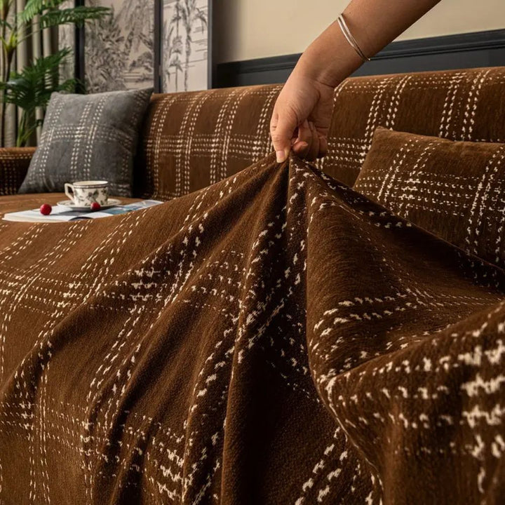 Chesterfield Rutig Sofföverdrag