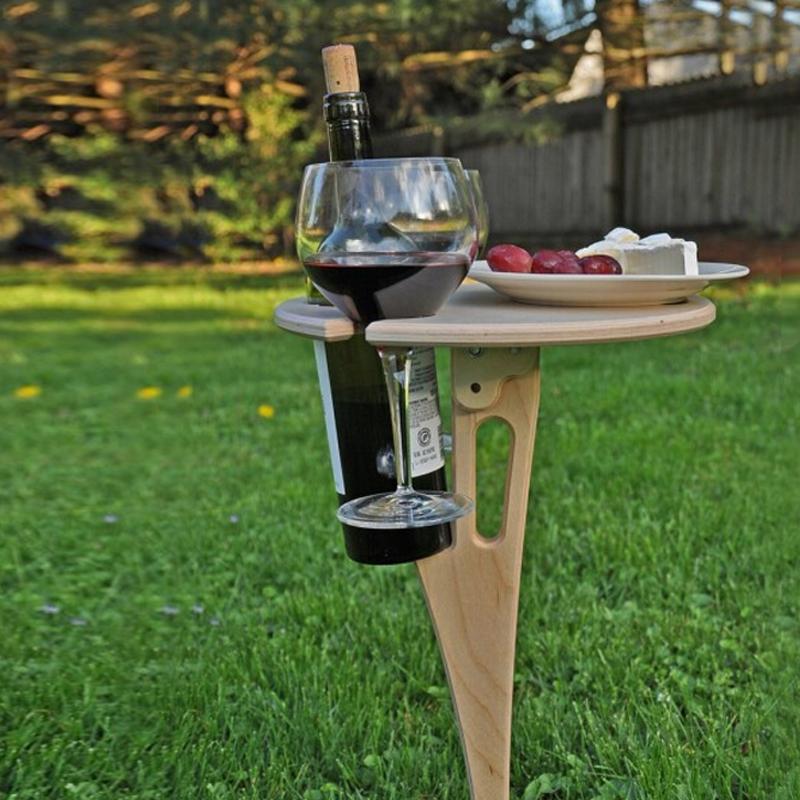Utomhus bärbart DIY hopfällbart bord för vin