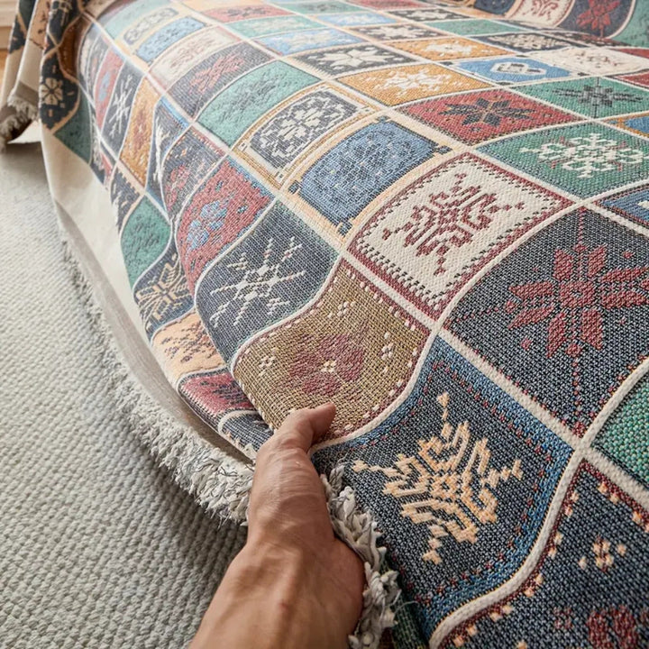Geneva Boho Stickad Sofföverdrag