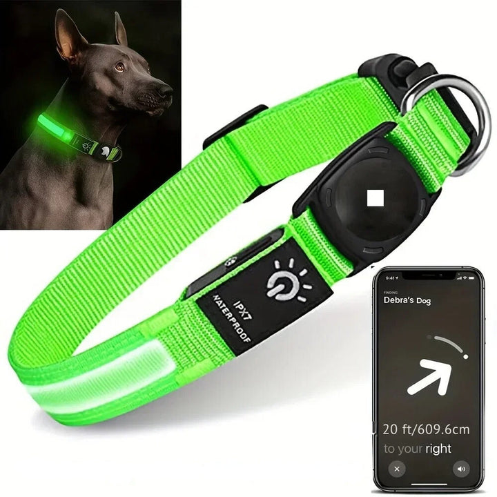 Blinkande Hundhalsband – Vattentätt LED Ljusande Hundhalsband med USB Uppladdningsbart Glöd, Hundhalsband Belysta för Natt Säkerhet, Alla Storlekar