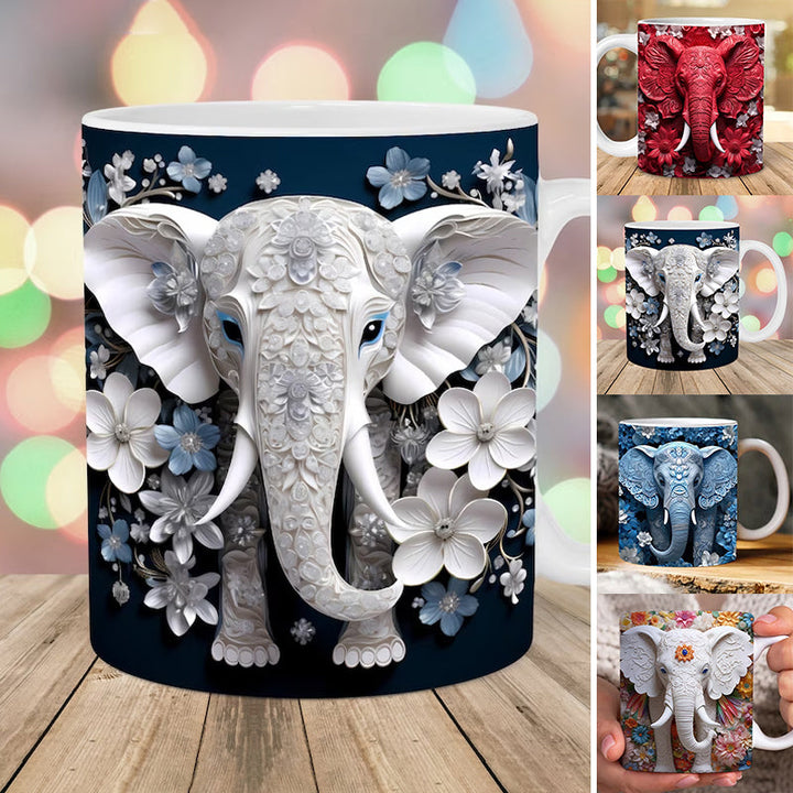 3D Elefant Blomkrus