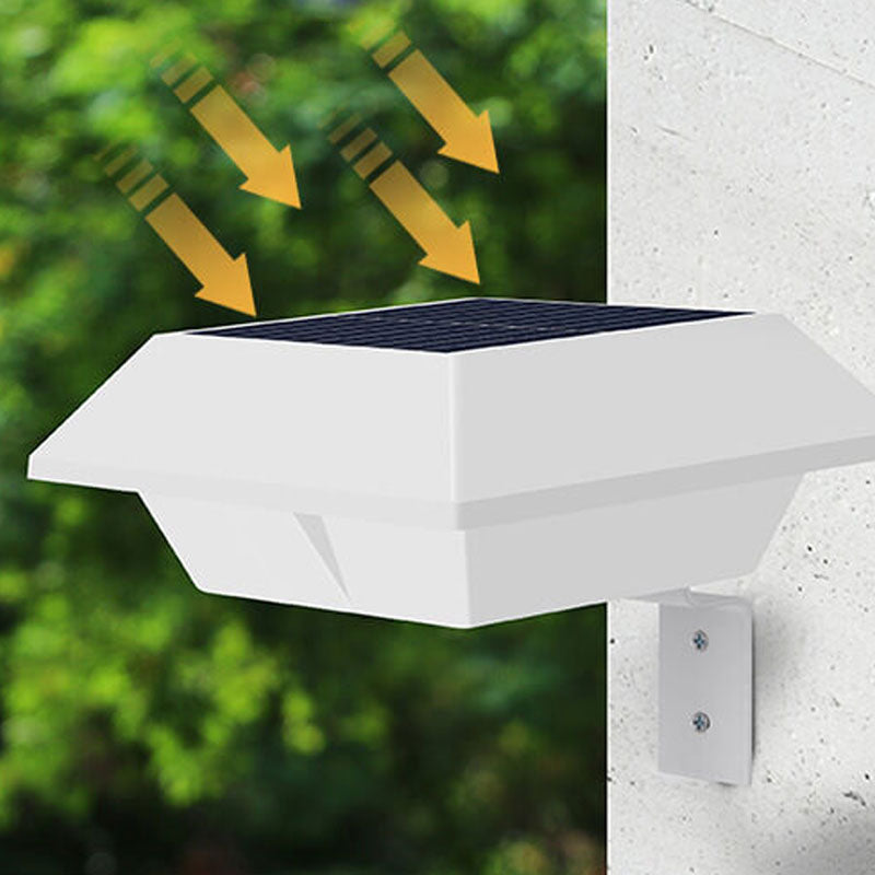 Solenergi UFO-formad design staketlampa LED utomhus vägglampa