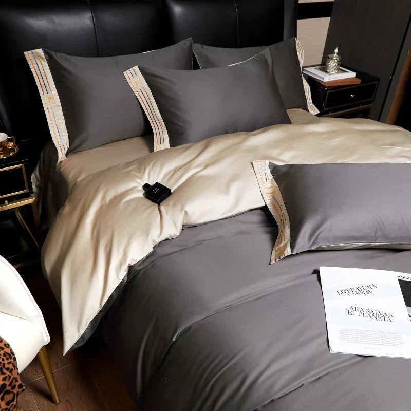 Lyxigt Satin Sängkläder 4-delars Set - OpulenceSleep