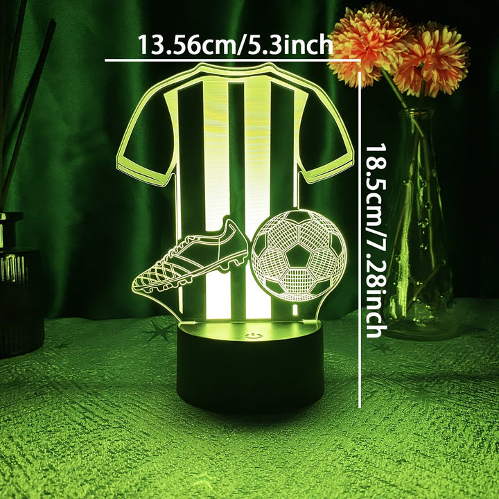 SportGlow Lampa - 3D LED Nattljus för Fotbollsfans