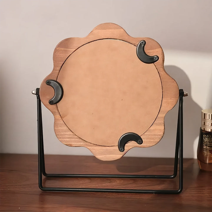 Elegant Rotatable Desktop Makeup Mirror – Neoklassisk Design