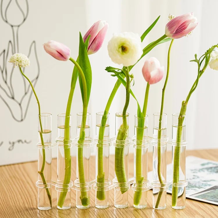 Flexibla Blomvaser med Gångjärn | Modern Glasrörsvas