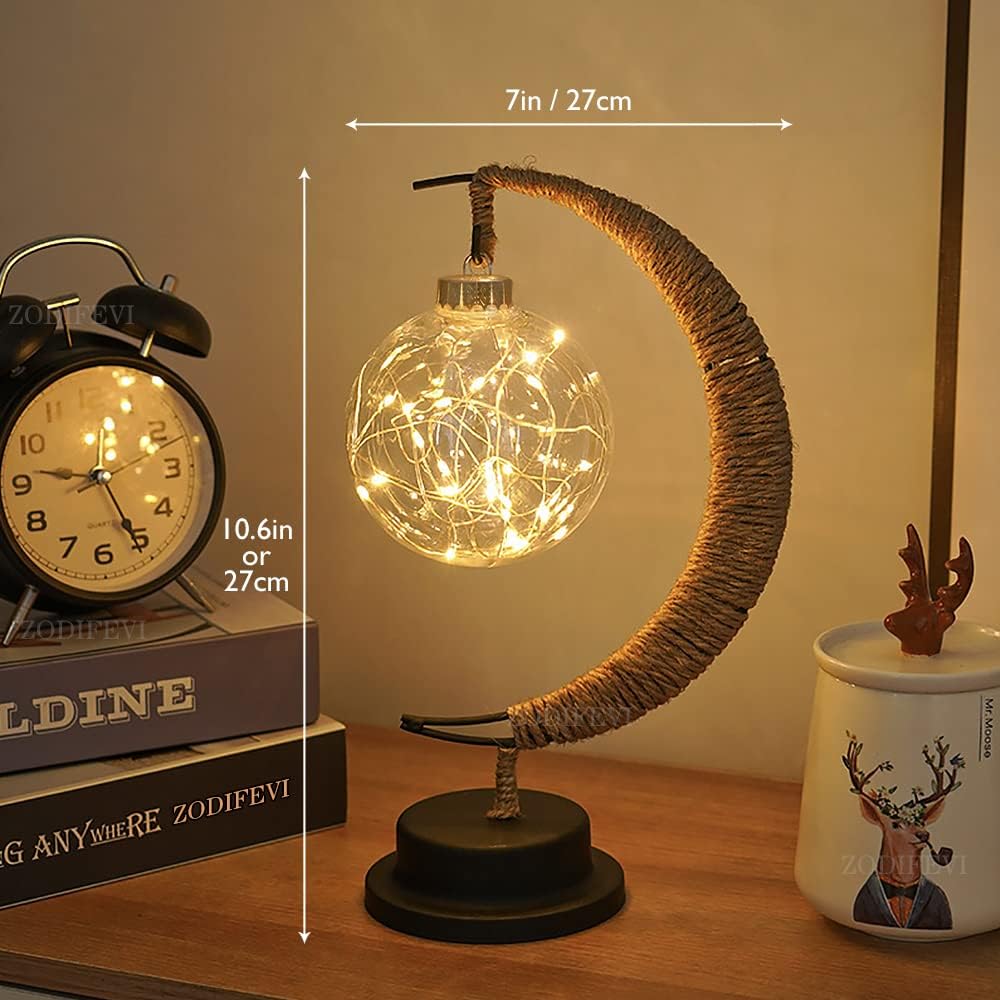 LED Lunar Lamp - Förhäxad Månljus Nattlampa för Sovrum, Barnrum &amp; Heminredning