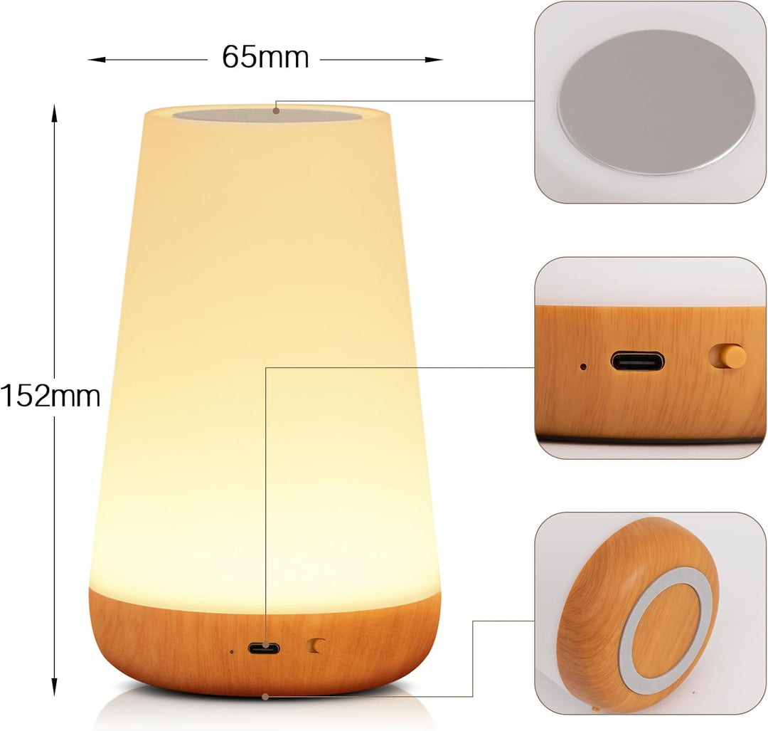 Nattljus, LED Touch Sänglampa, 13 RGB Färger som Växlar