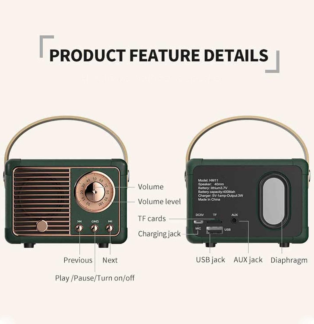 Retro Bluetooth Högtalare